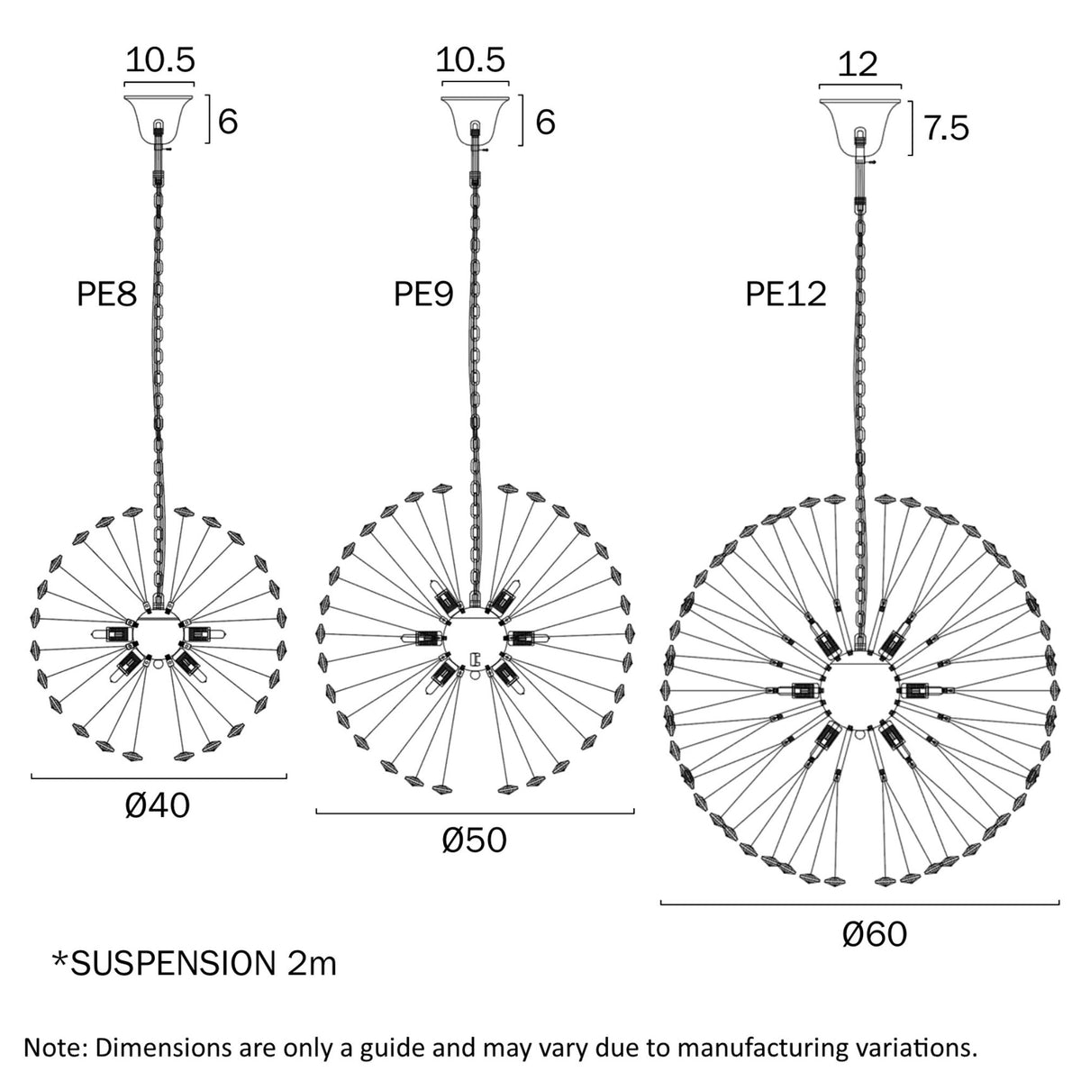 Telbix LERIDA 12-Light Round Pendant-Telbix-Ozlighting.com.au