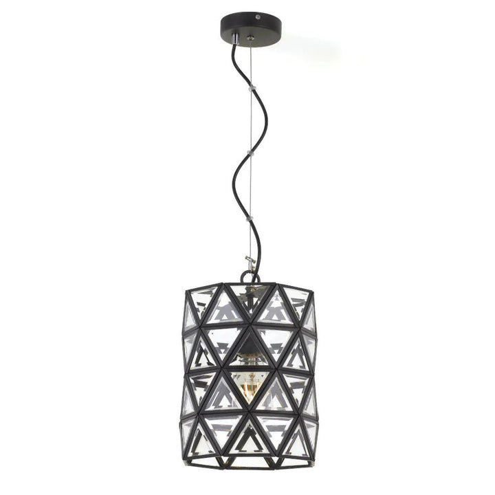 Telbix LEWIS 20 - 1 Light Glass & Metal Pendant-Telbix-Ozlighting.com.au