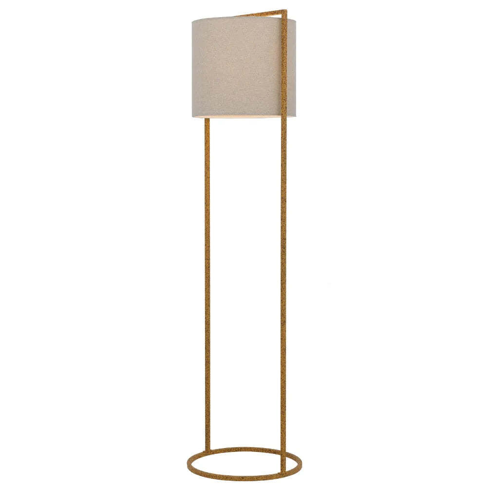Telbix LOFTUS Floor Lamp - Modern-Industrial Boxed Iron & Linen-Telbix-Ozlighting.com.au