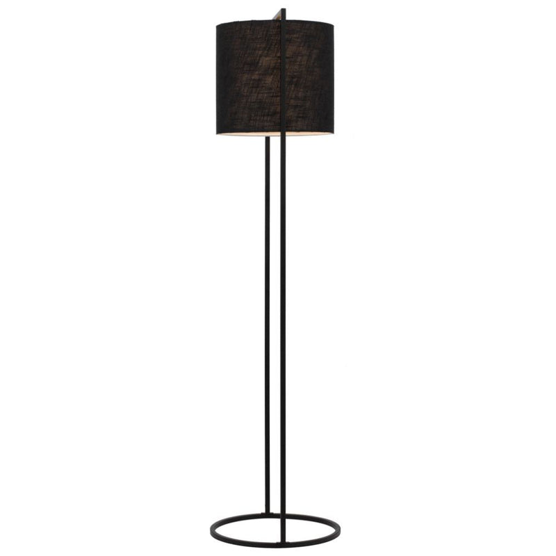 Telbix LOFTUS - Modern-Industrial Boxed Iron & Linen Floor Lamp-Telbix-Ozlighting.com.au