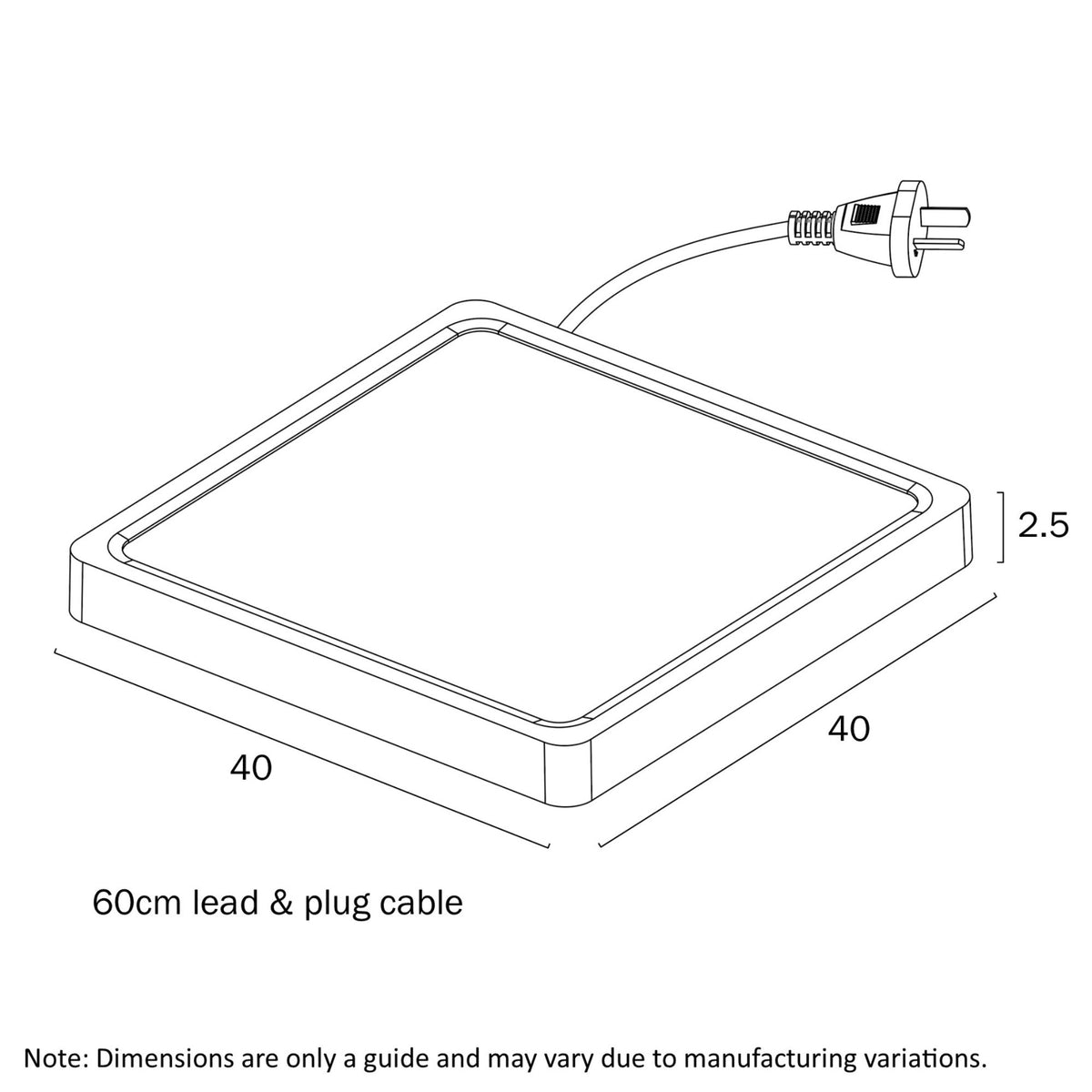 Telbix LUNOS 40cm Square Oyster Light-Telbix-Ozlighting.com.au