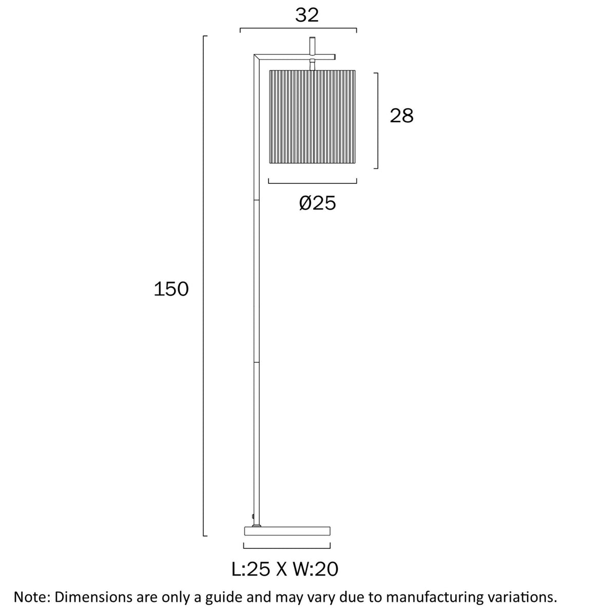 Telbix LYNDRA Floor Lamp - 25W-Telbix-Ozlighting.com.au