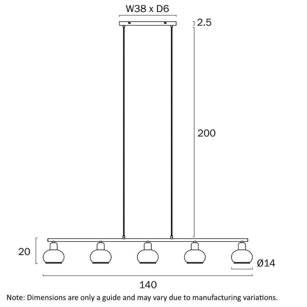 Telbix MARBELL Pendant - 5 Light-Telbix-Ozlighting.com.au