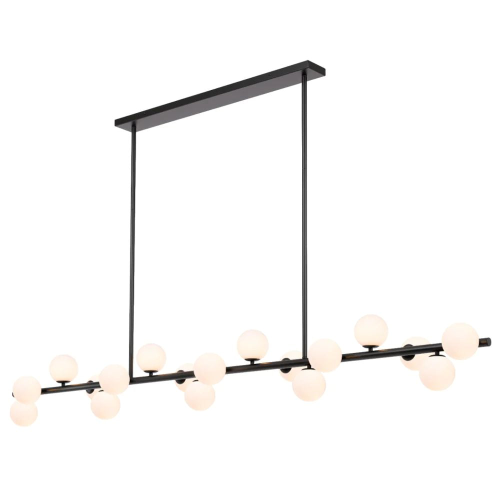 Telbix MORAN - 18 Light Metal & Glass Linear Pendant-Telbix-Ozlighting.com.au