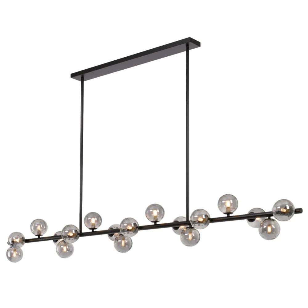 Telbix MORAN Pendant - 18 Light Metal & Glass Linear-Telbix-Ozlighting.com.au