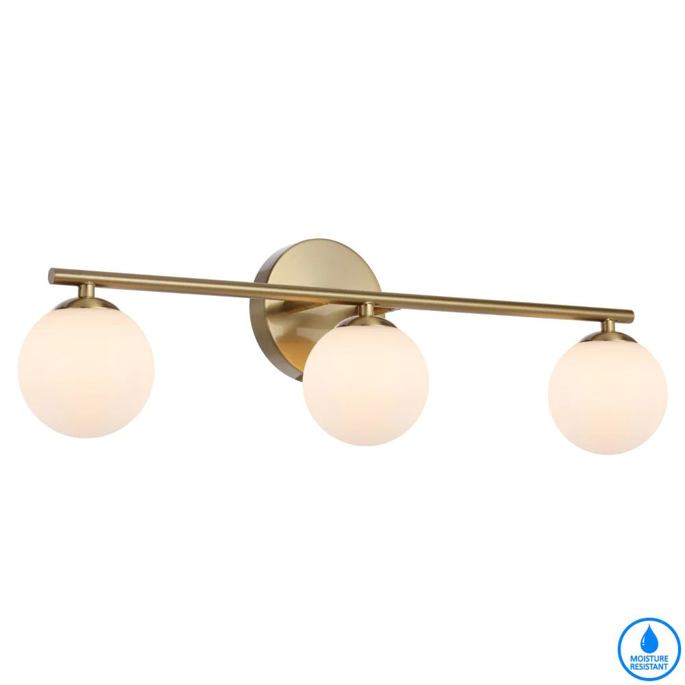 Telbix MORAN Wall Light - 18W 3-Light Metal, IP44, Antique Gold-Telbix-Ozlighting.com.au