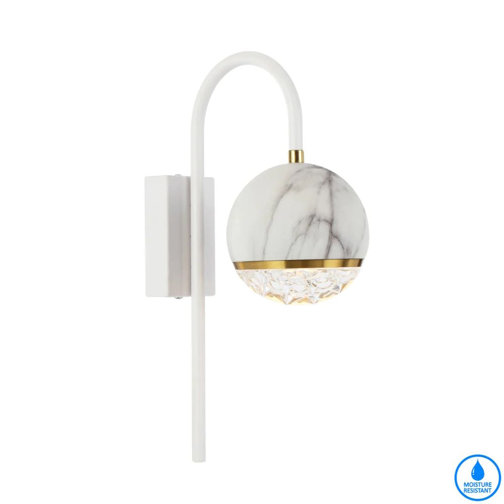 Telbix ONETA Wall Light - 6W, Arm, White-Telbix-Ozlighting.com.au