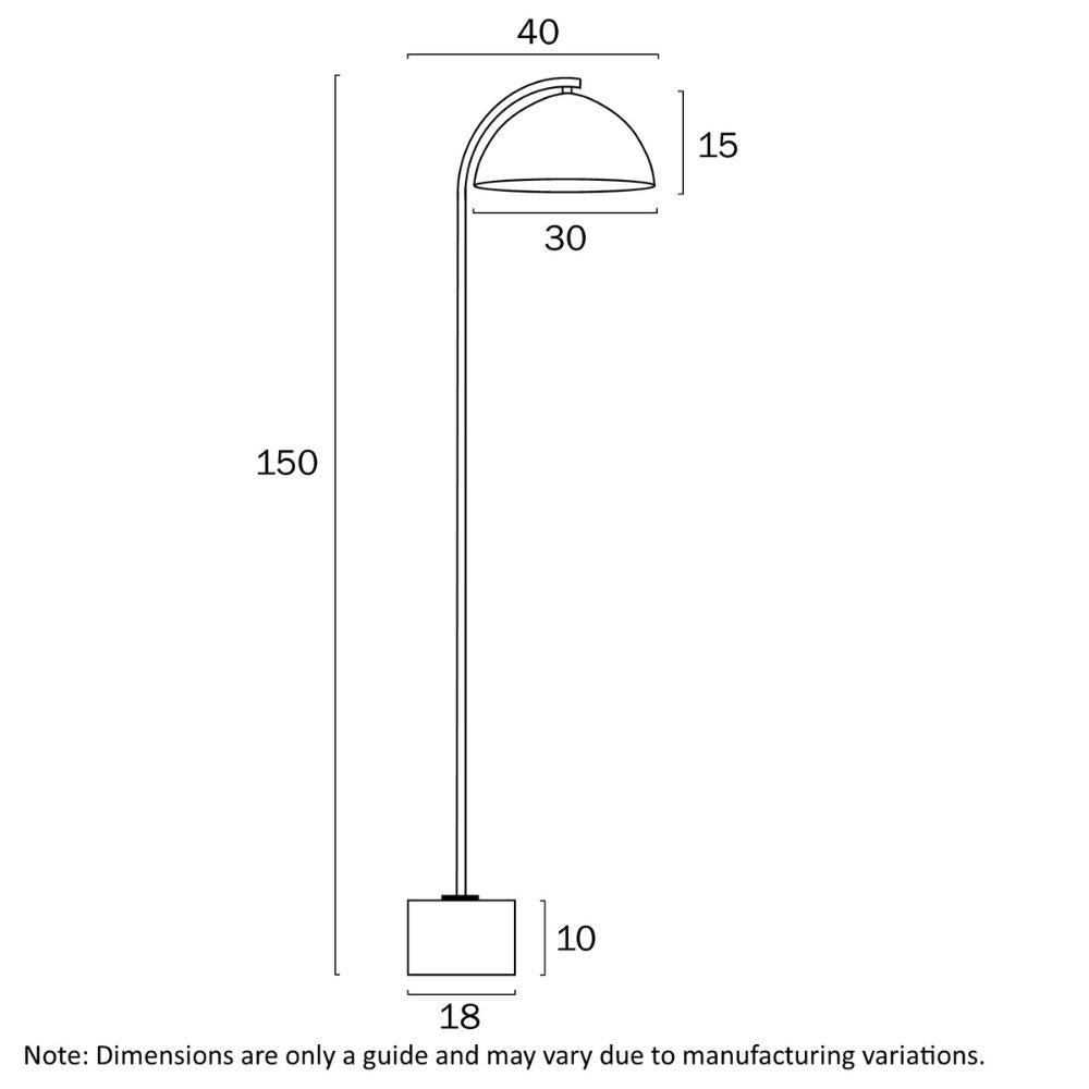 Telbix ORTEZ Floor Lamp - Iron & Marble Art Deco-Telbix-Ozlighting.com.au