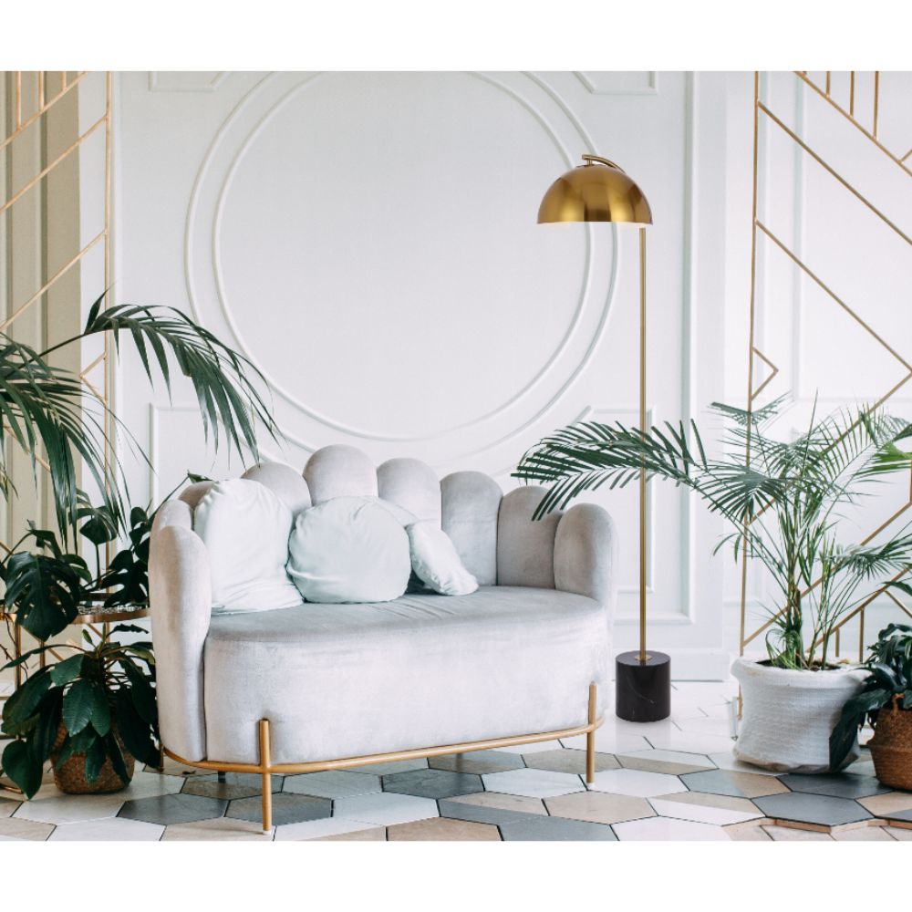 Telbix ORTEZ Floor Lamp - Iron & Marble Art Deco-Telbix-Ozlighting.com.au