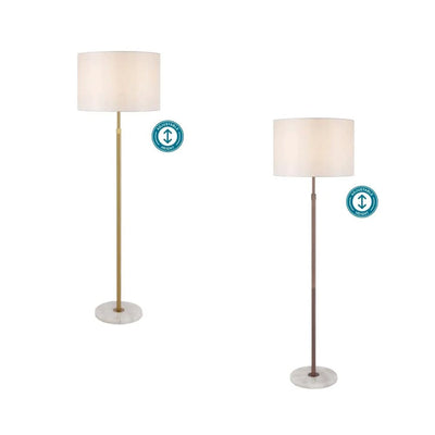 Telbix PLACIN - Iron & Marble Height Adjustable Floor Lamp-Telbix-Ozlighting.com.au