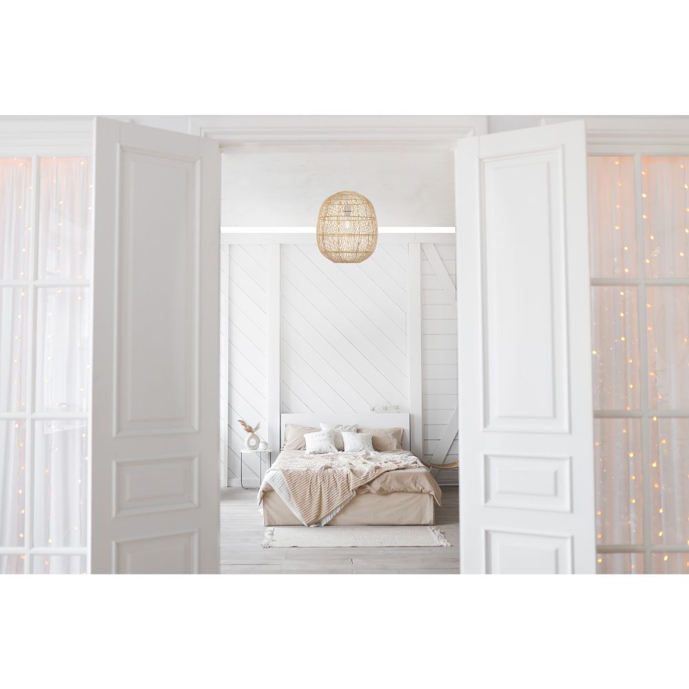 Telbix RANA 40 Pendant - 1 Light Rattan-Telbix-Ozlighting.com.au