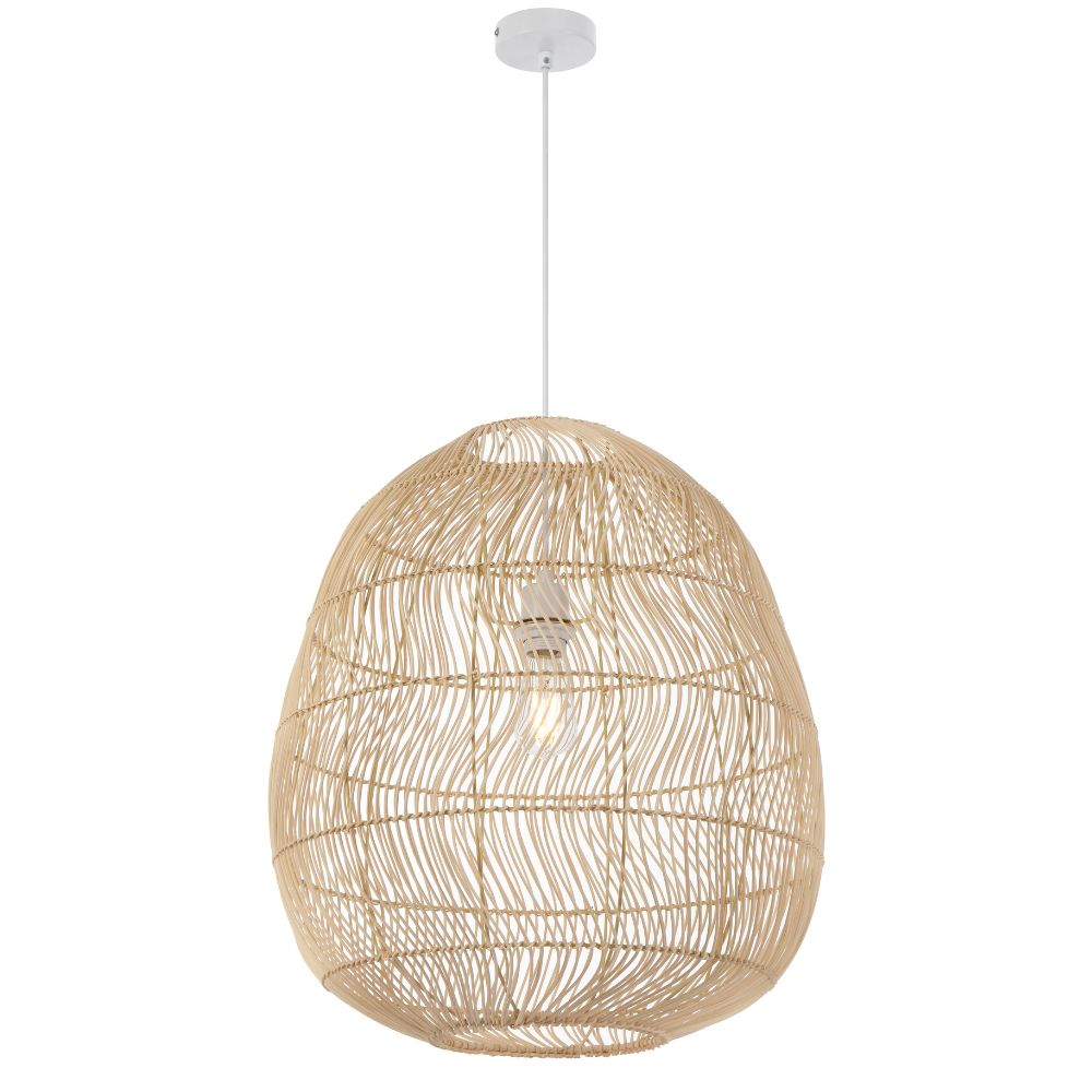 Telbix RANA 50 Pendant - 1 Light Rattan-Telbix-Ozlighting.com.au