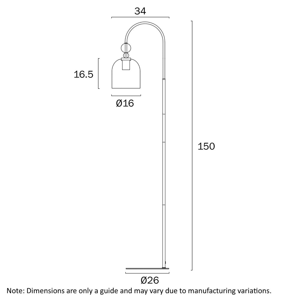Telbix ROTIF Floor Lamp Dimmable Glass-Telbix-Ozlighting.com.au