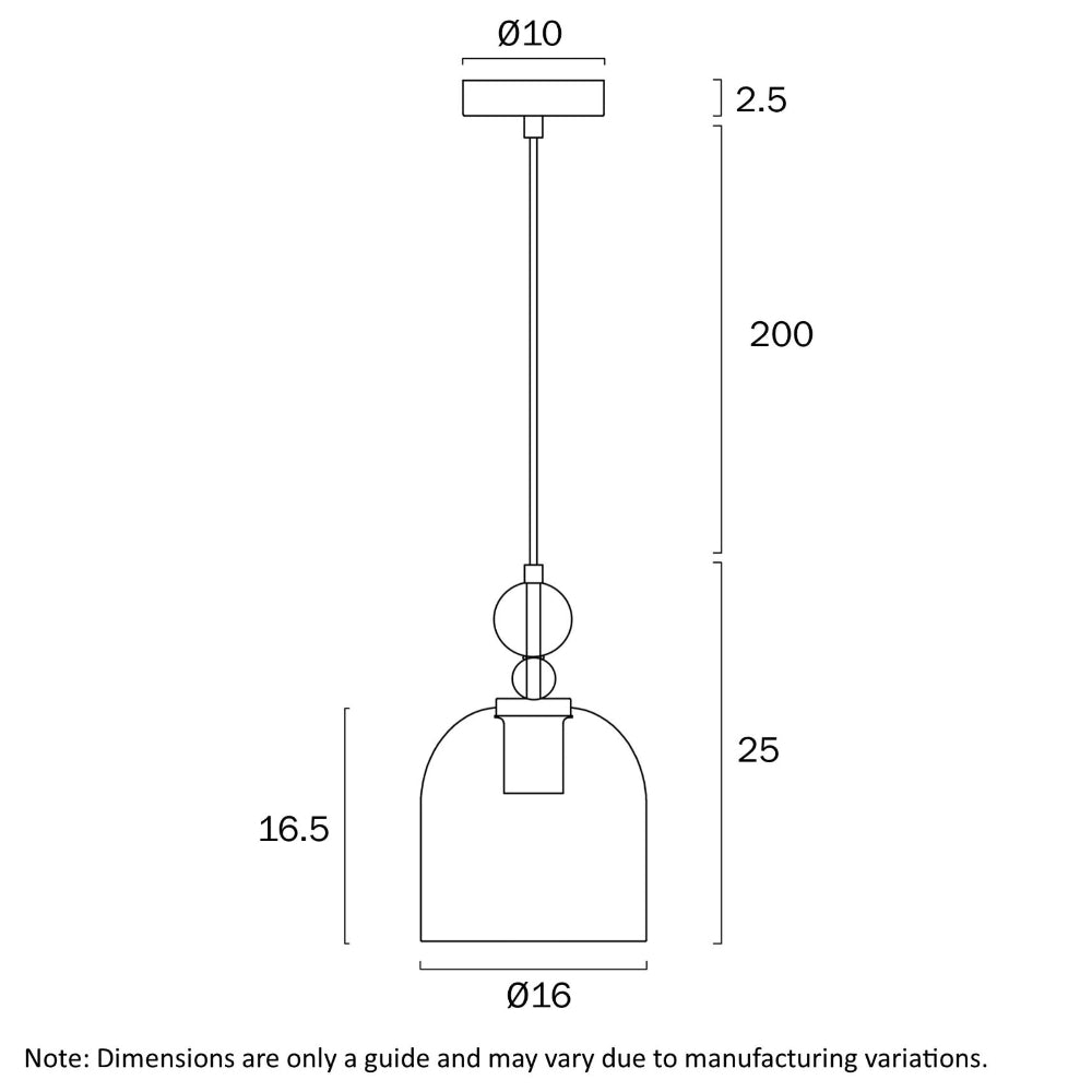 Telbix ROTIF Pendant Light Dimmable Glass-Telbix-Ozlighting.com.au
