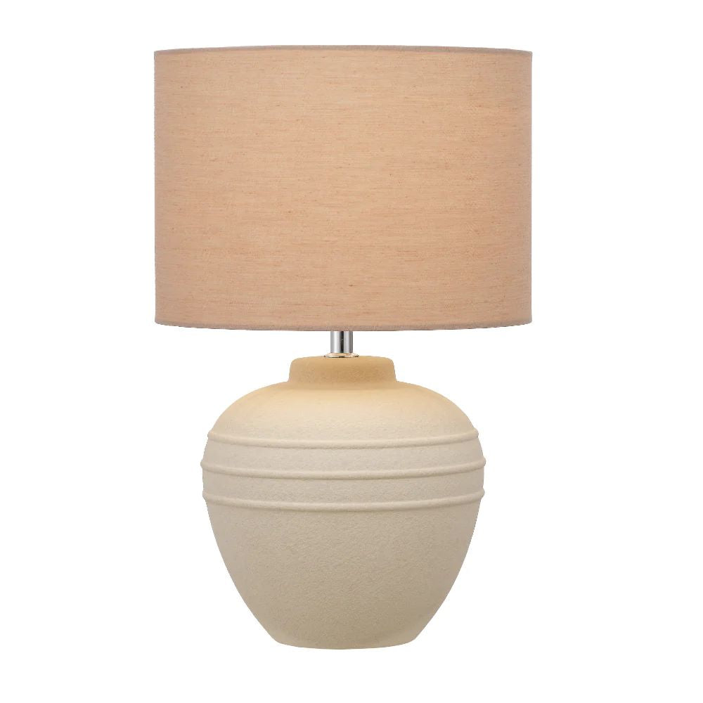 Telbix SIERRA Table Lamp - Ceramic, Sand-Telbix-Ozlighting.com.au