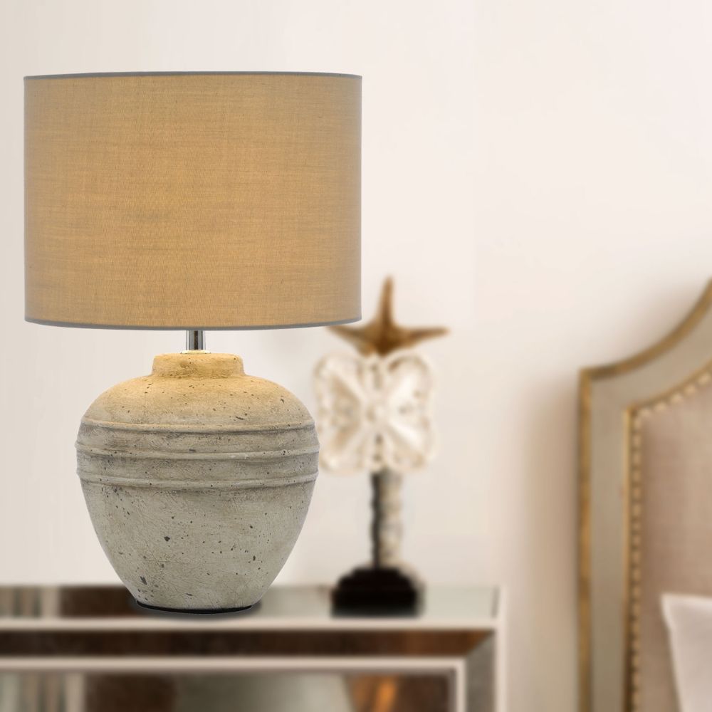 Telbix SIERRA Table Lamp - Ceramic, Sand-Telbix-Ozlighting.com.au
