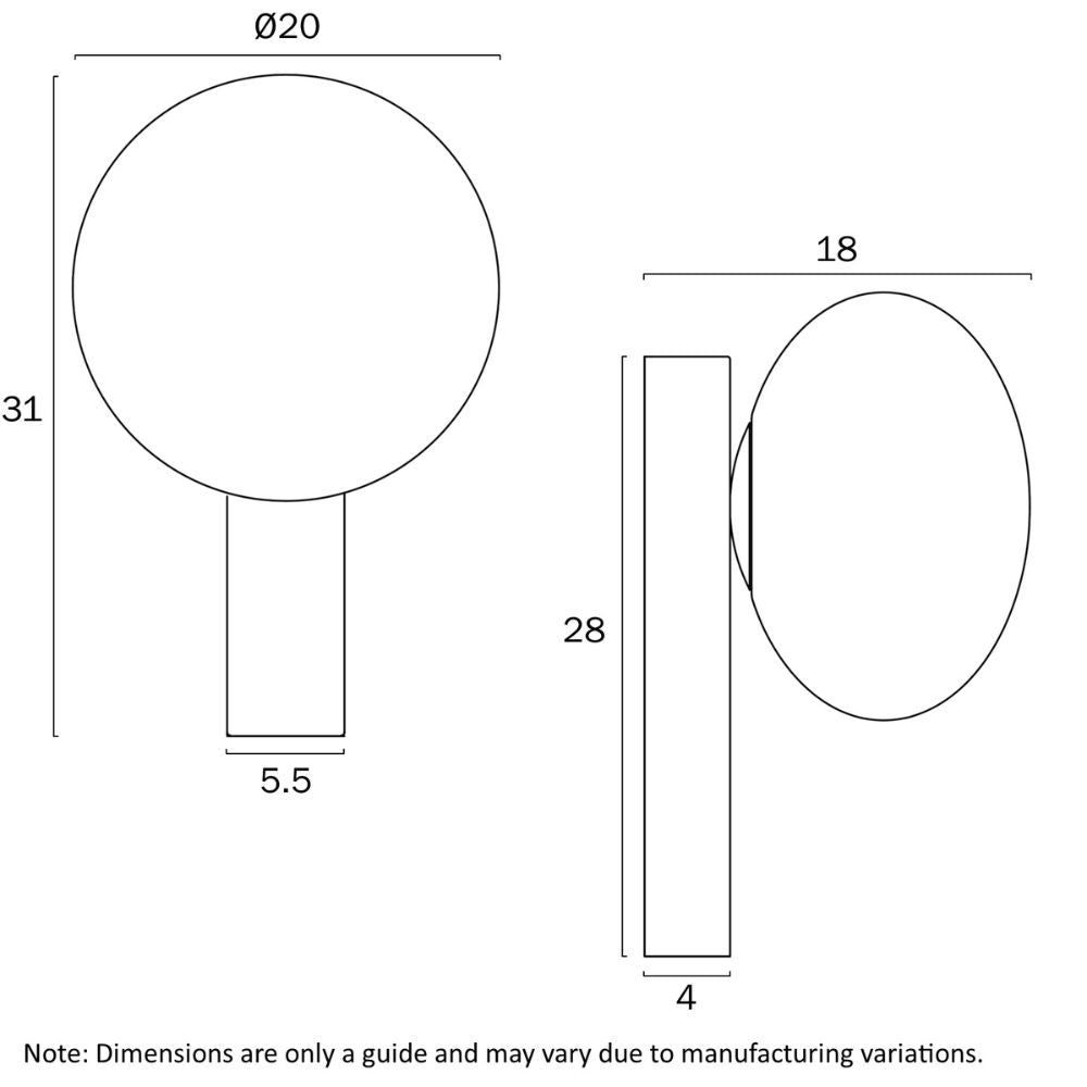 Telbix SKYLA Touch Wall Light - 5W-Telbix-Ozlighting.com.au