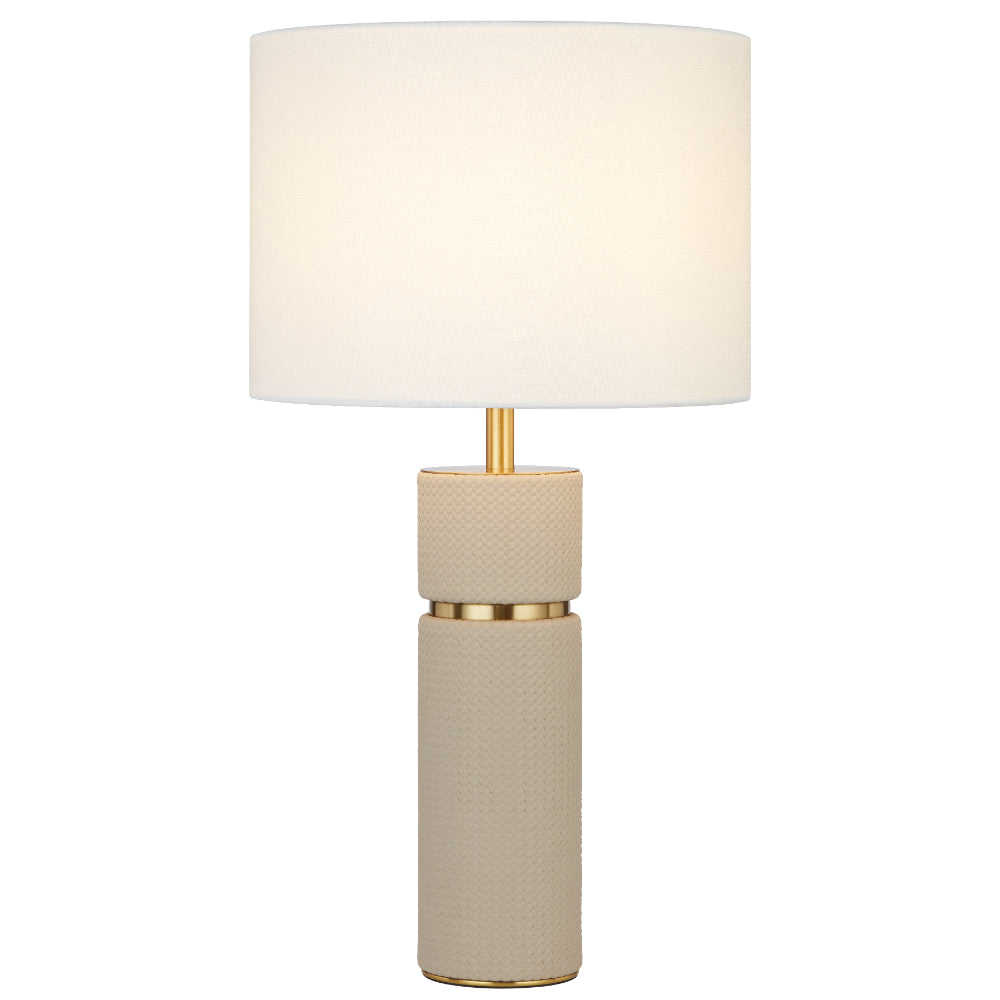 Telbix VALDA Vegan Leather Table Lamp-Telbix-Ozlighting.com.au