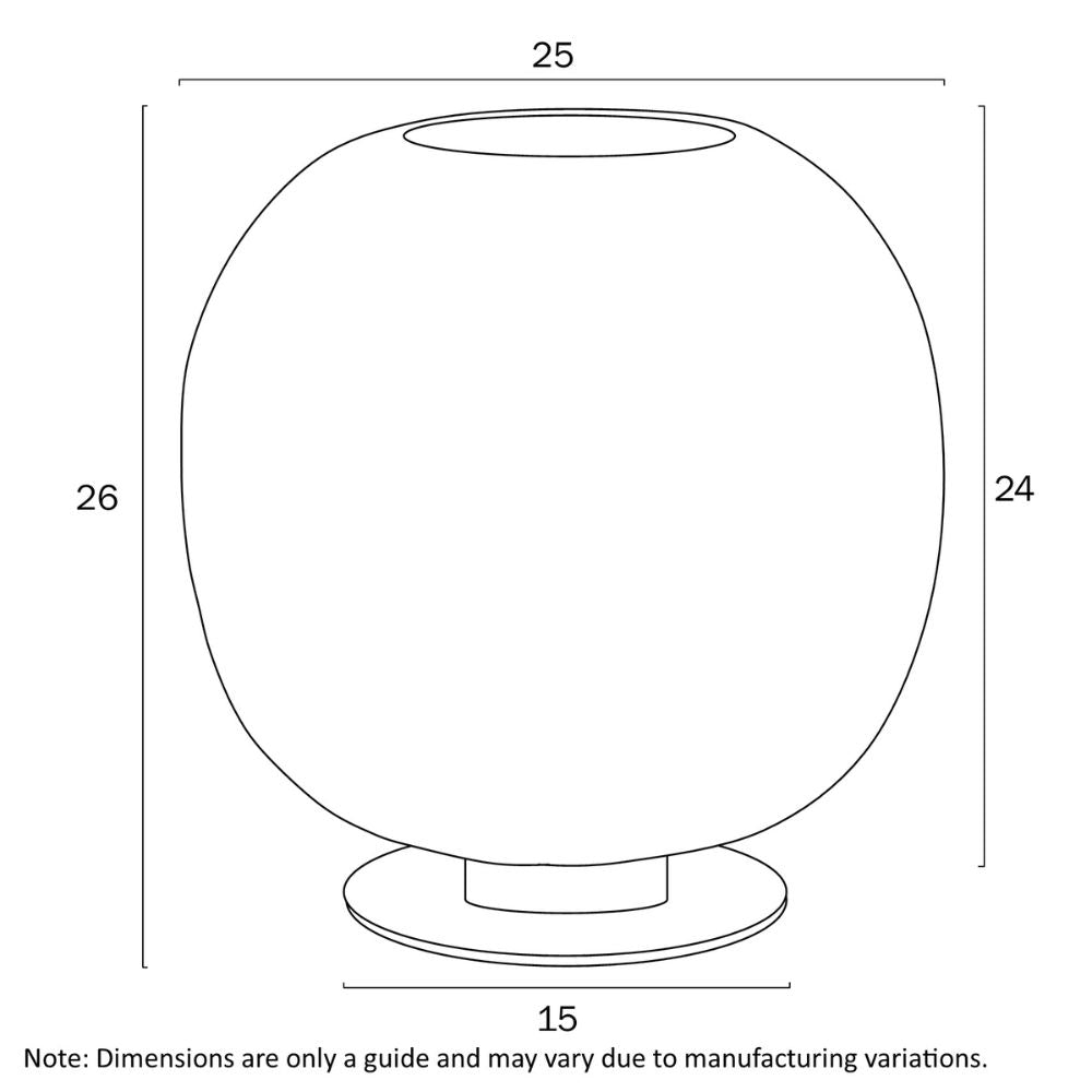 Telbix VIKEN Table Lamp - Mouth Blown Concentric Ribbed Glass-Telbix-Ozlighting.com.au