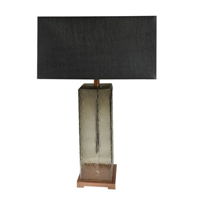 Telbix WILSON - Textured Smoked Glass Table Lamp-Telbix-Ozlighting.com.au