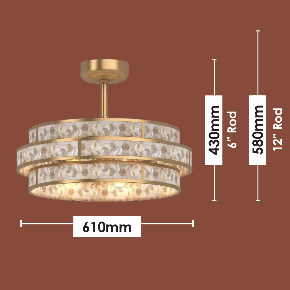 Vencha DECO - 14" 355mm DC Ceiling Light Fan-Vencha-Ozlighting.com.au