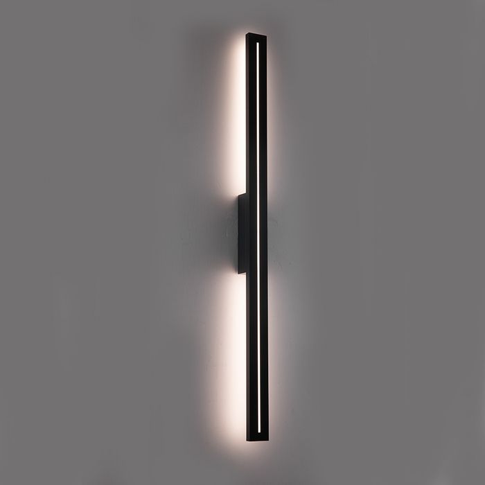 Vencha Edgar External Wall Light - 100cm, Black-Vencha-Ozlighting.com.au