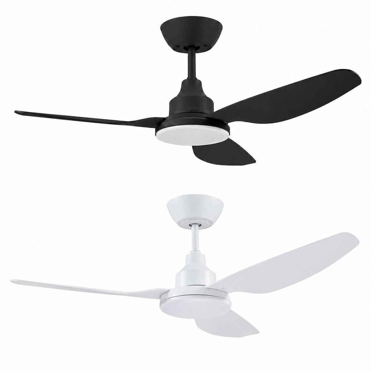 Ventair GLACIER - 3 Blade 48" 1200mm DC Ceiling Fan with Switchable CCT LED Light-Ventair-Ozlighting.com.au