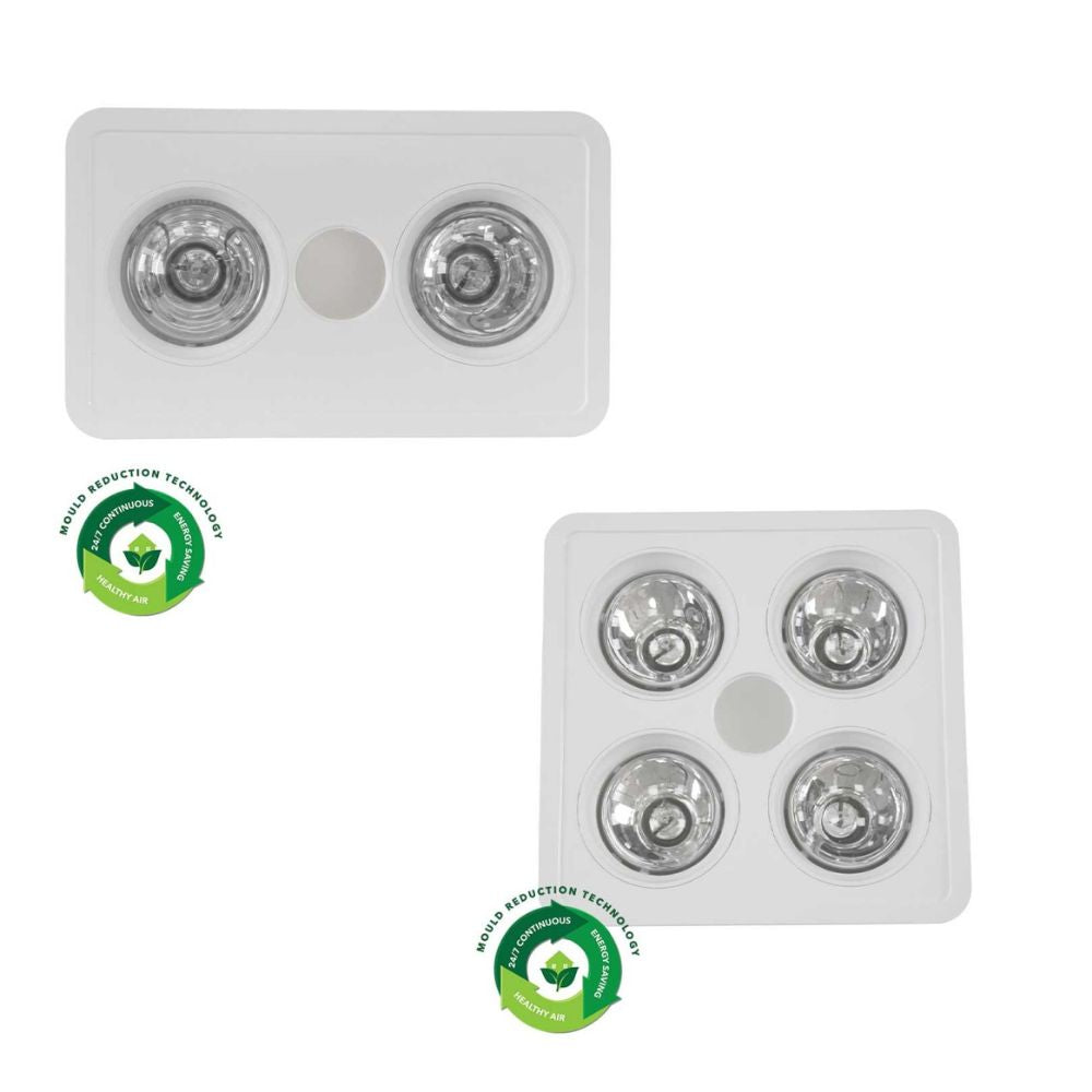 Ventair HEATFORCE - 2/4 DC Bathroom LED Downlight-Ventair-Ozlighting.com.au