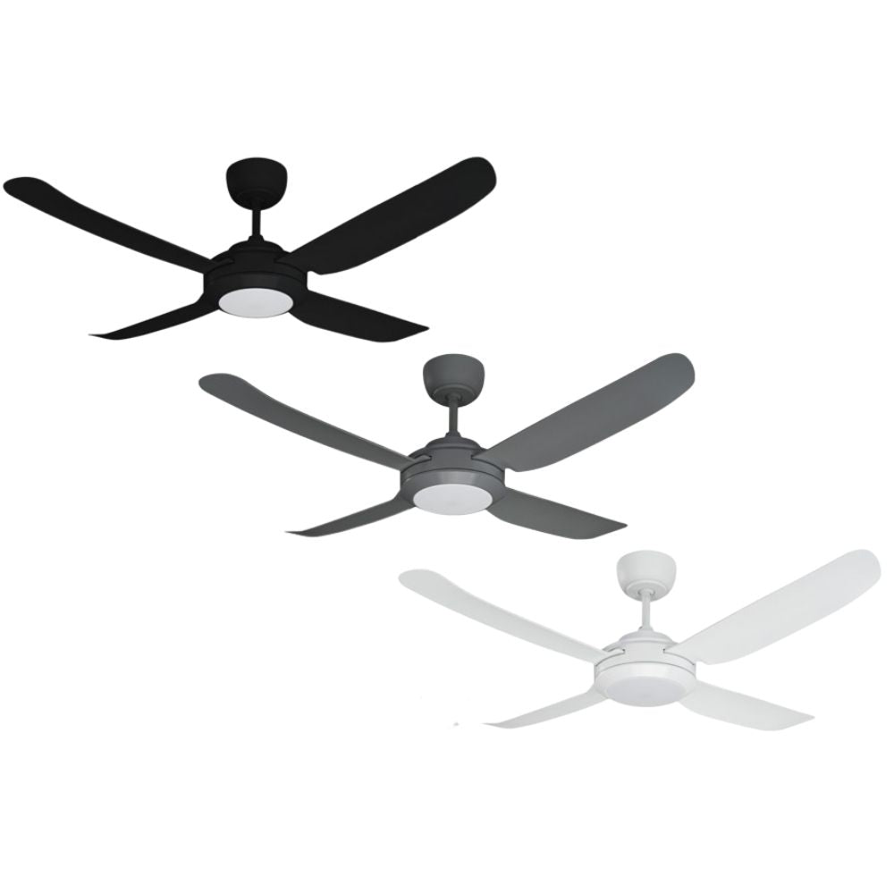 Ventair SPINIKA II - 4 Blade 52" 1300mm DC Ceiling Fan with Switchable CCT LED Light-Ventair-Ozlighting.com.au