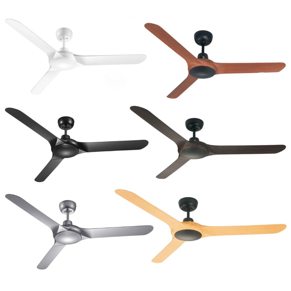 Ventair SPYDA-50 AC Ceiling Fan - 3 Blade 1250mm 50" Fully Moulded PC, Bamboo-Ventair-Ozlighting.com.au