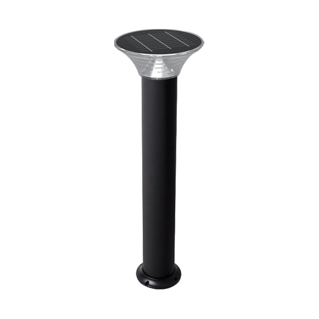 Vibe 022 LED Bollard Light - Tri-Colour, Solar, Black-Vibe Lighting-Ozlighting.com.au