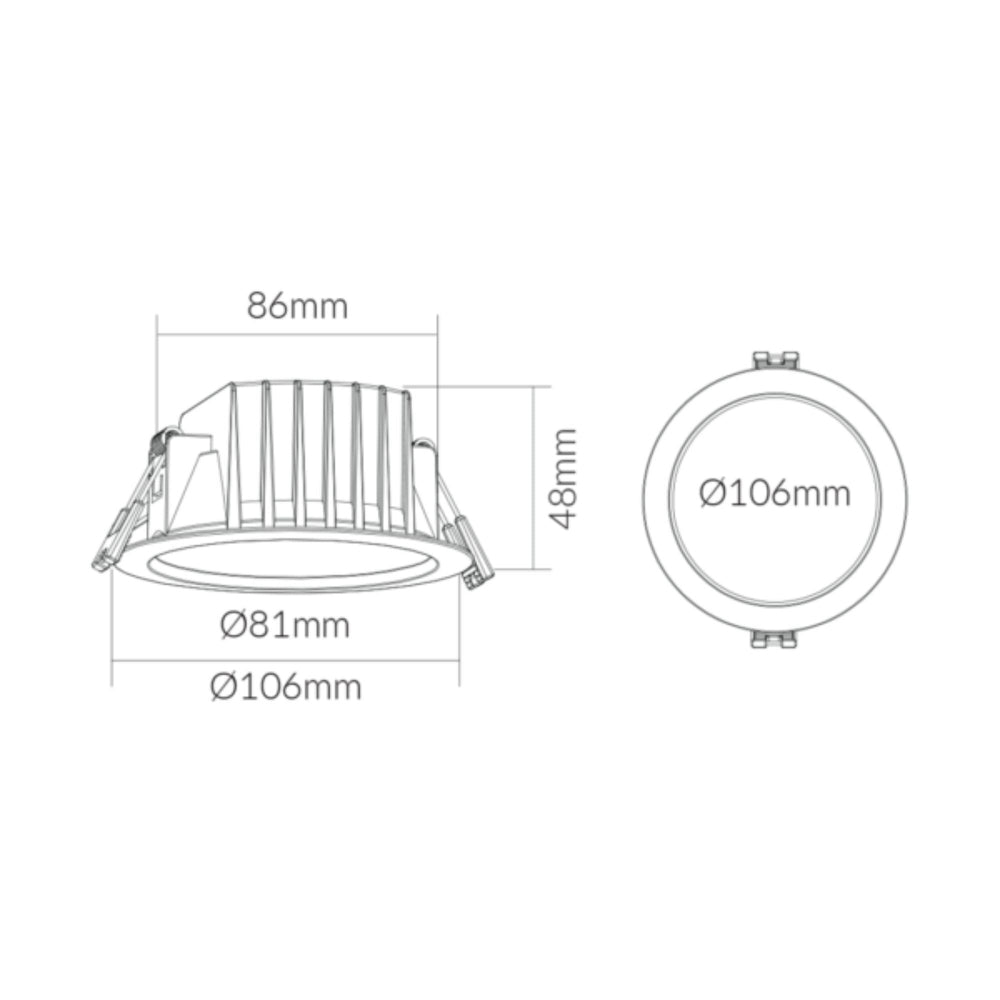 Vibe 185 Series Downlight Dimmable Tri-Colour-Vibe Lighting-Ozlighting.com.au
