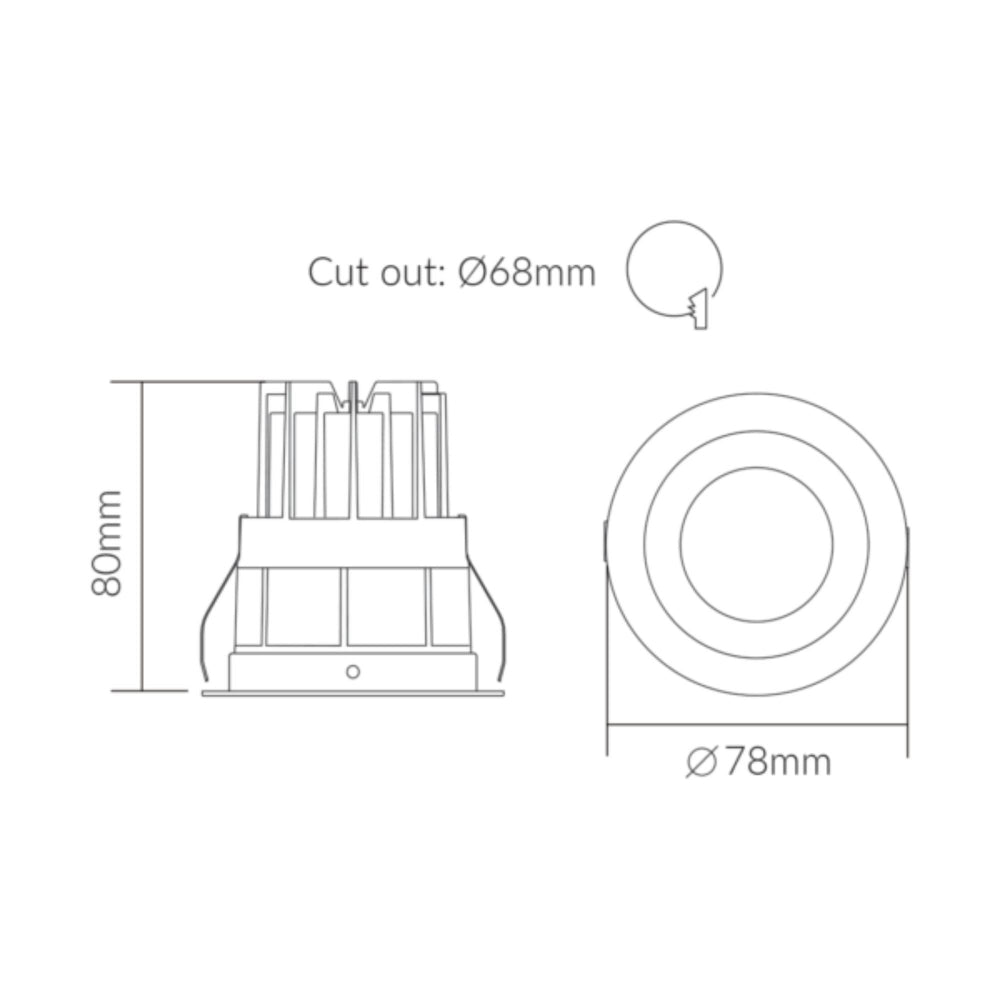 Vibe 372 Series Downlight Recessed 13W-Vibe Lighting-Ozlighting.com.au