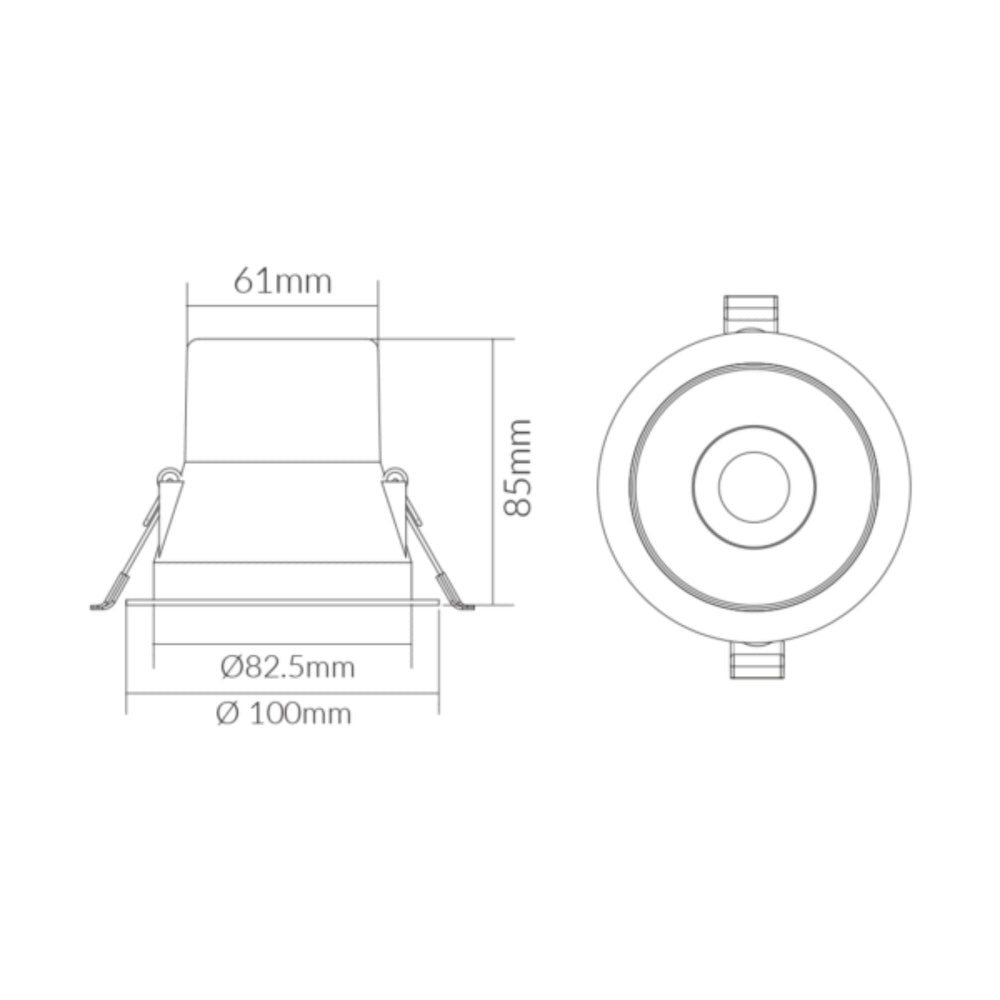 Vibe 800 Series Downlight Low Glare Colour Selectable-Vibe Lighting-Ozlighting.com.au