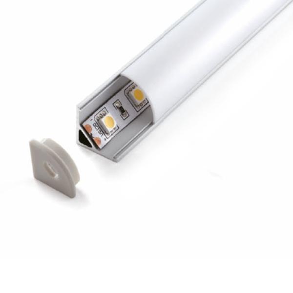 Vibe ALP006 Surface Mount Aluminium Profile - Opal Diffuser-Vibe Lighting-Ozlighting.com.au