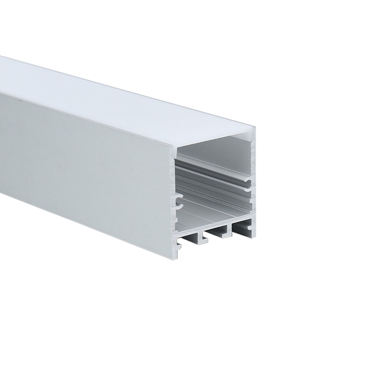 Vibe ALP018 Surface Mount Aluminium Profile - Opal Diffuser-Vibe Lighting-Ozlighting.com.au