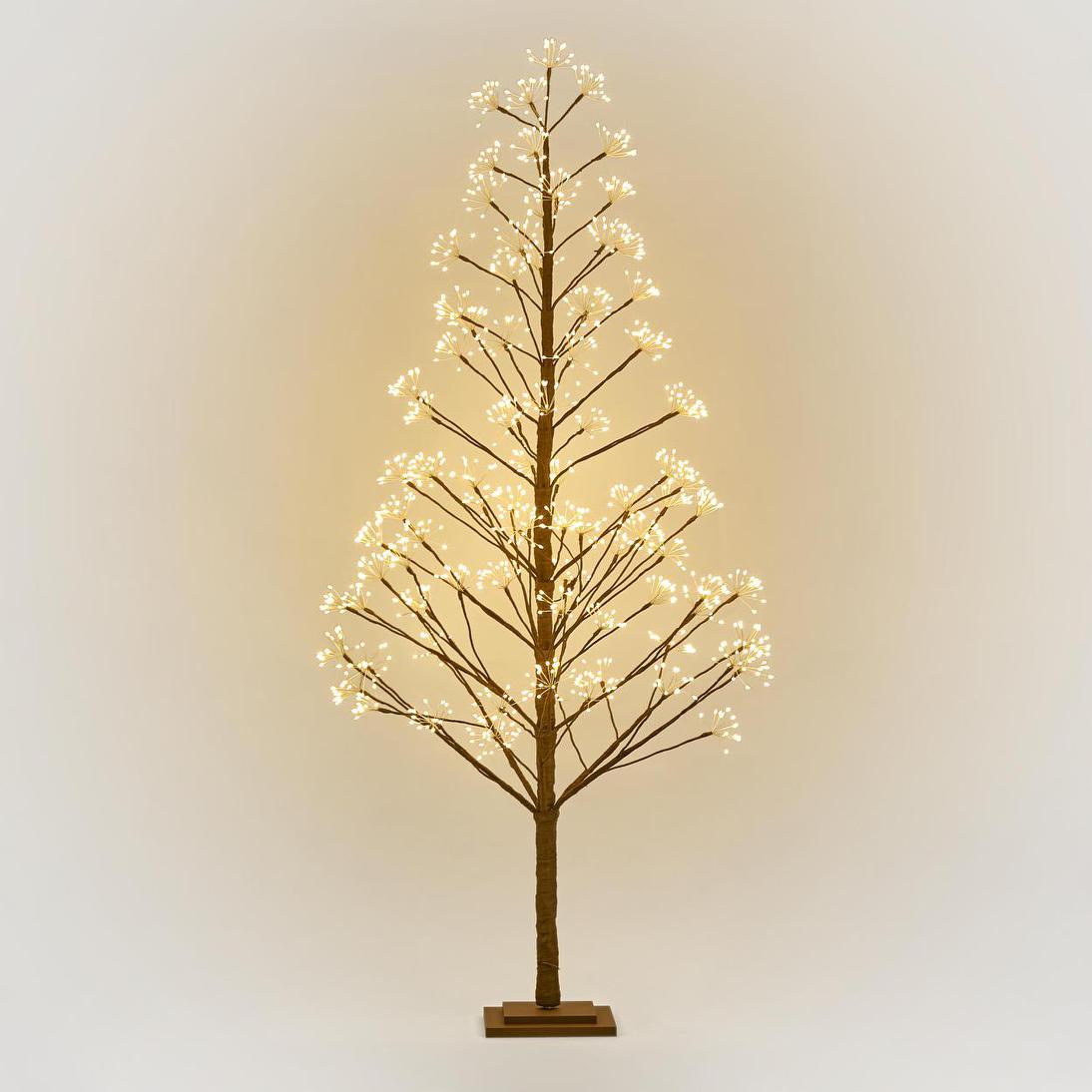Vixen & Velvet NATURE STARRY Light-Up Tree - 210cm, Brown, 1920 LEDs-VIXEN & VELVET-Ozlighting.com.au
