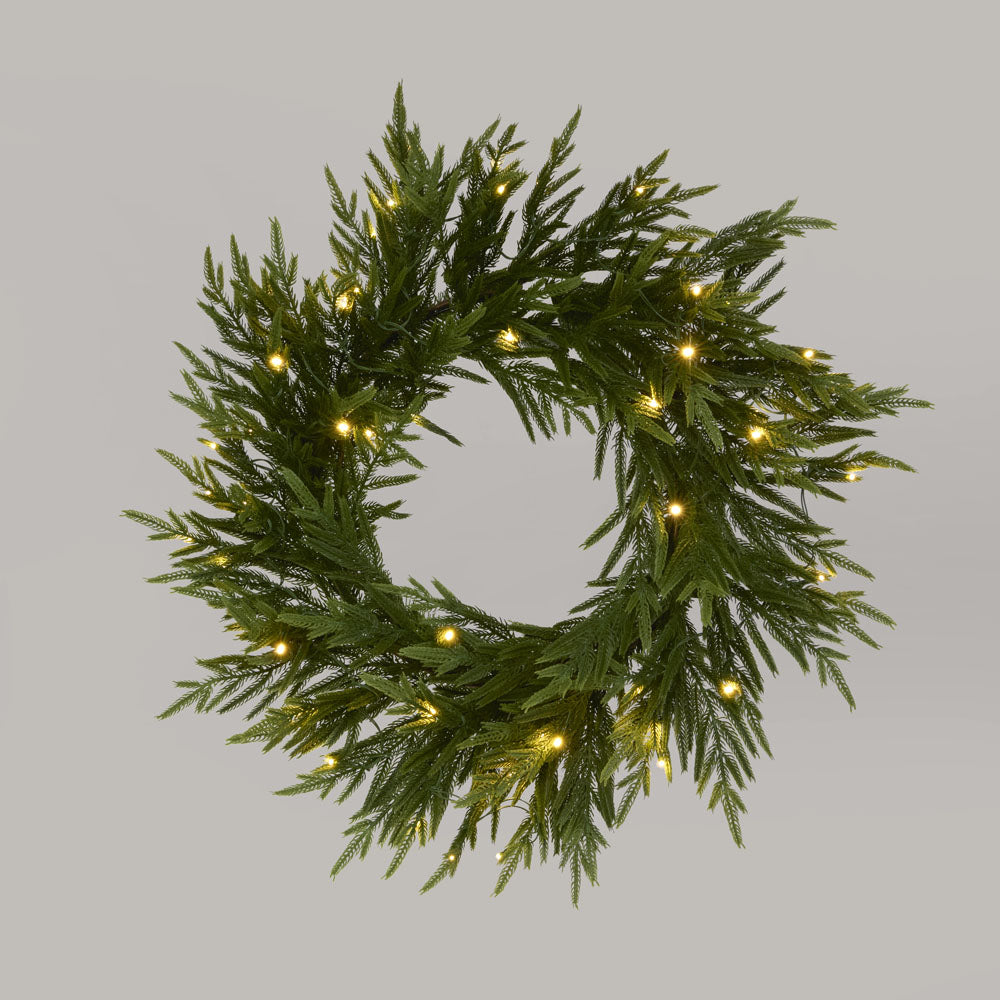 Vixen & Velvet Touch Light-Up Wreath - 60cm, Soft-VIXEN & VELVET-Ozlighting.com.au