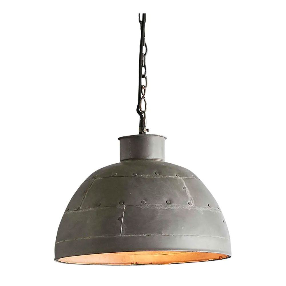 Zaffero GRANADA Pendant - Iron Riveted Dome-Zaffero-Ozlighting.com.au