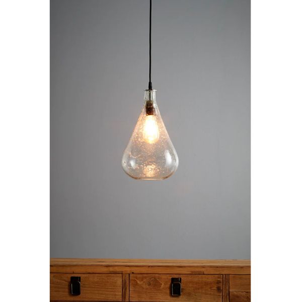 Zaffero LUSTRE TEARDROP Pendant - Stone-Effect Glass Bell-Zaffero-Ozlighting.com.au