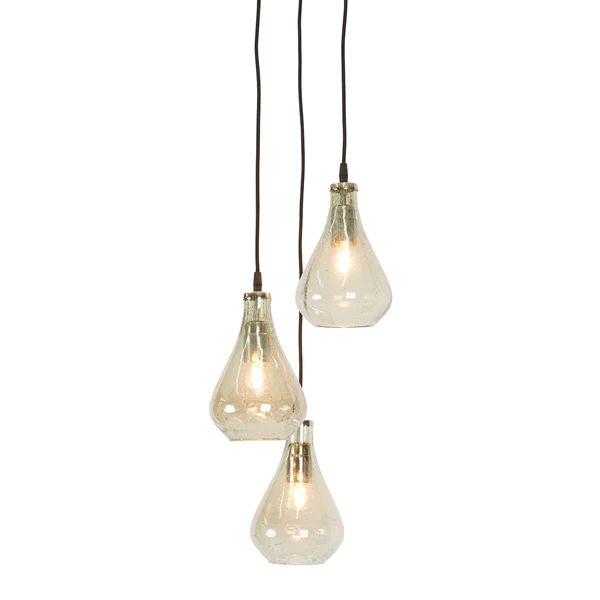 Zaffero LUSTRE TEARDROP Pendant - Stone-Effect Glass Bell-Zaffero-Ozlighting.com.au