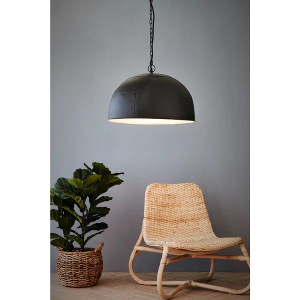 Zaffero NOIR Pendant - Metal Dome Industrial-Zaffero-Ozlighting.com.au