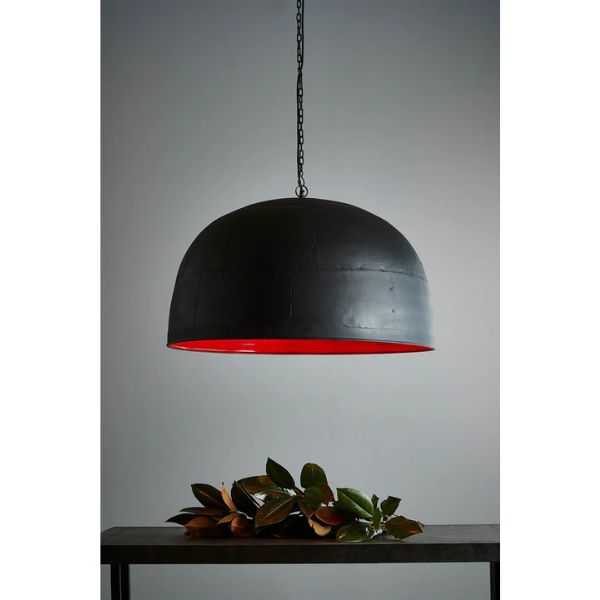 Zaffero NOIR Pendant - Metal Dome Industrial-Zaffero-Ozlighting.com.au