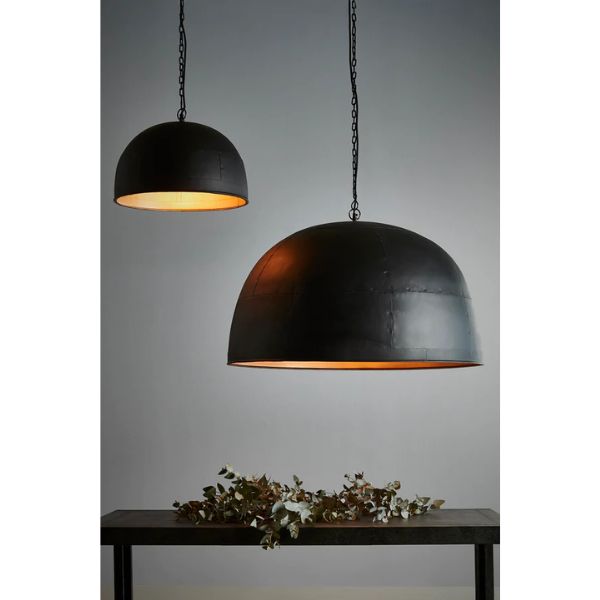 Zaffero NOIR Pendant - Metal Dome Industrial-Zaffero-Ozlighting.com.au