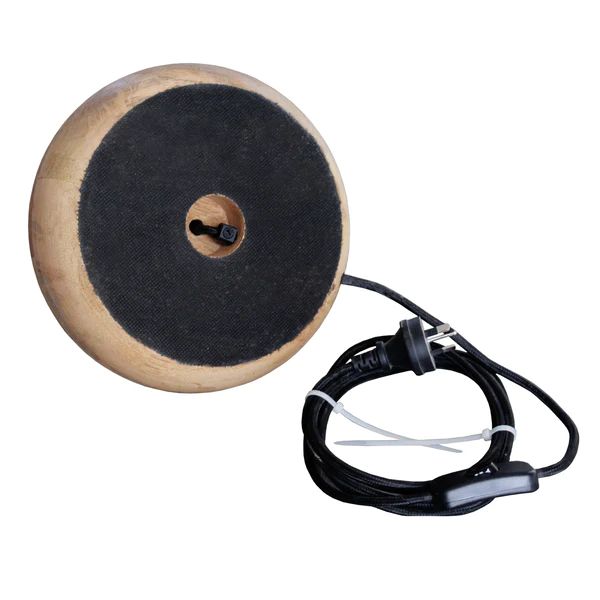 Zaffero PEBBLE - Turned Mango Wood Table Lamp-Zaffero-Ozlighting.com.au