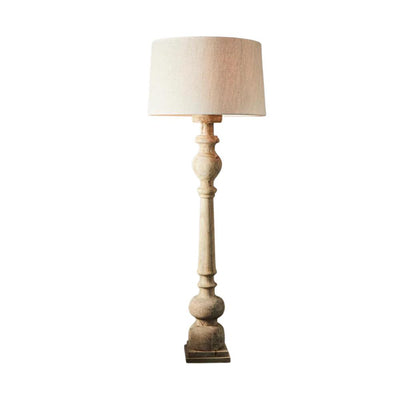 Zaffero ROOK - Turned Wood Pillar Floor Lamp-Zaffero-Ozlighting.com.au