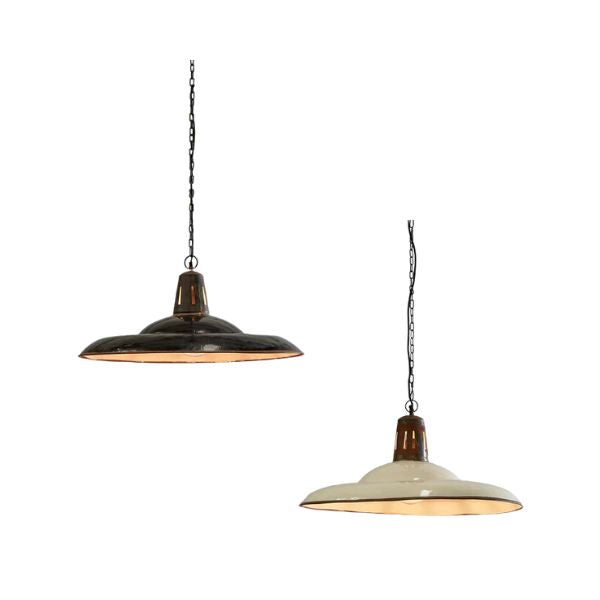 Zaffero ZETLAND Pendant - Enamelled Iron Dish-Zaffero-Ozlighting.com.au