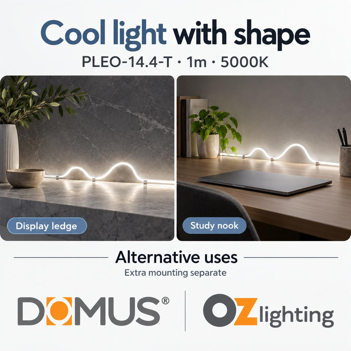 Domus PLEO-14.4-T 1m 5000K LED strip and driver bundle — marketing