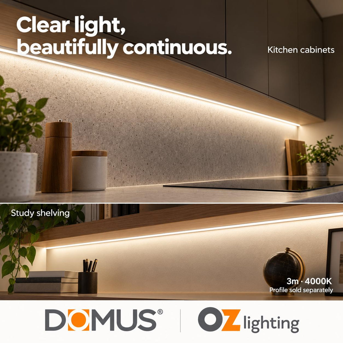 Domus PLEX-COB-5-IP54 3m 4000K LED strip and driver bundle — marketing