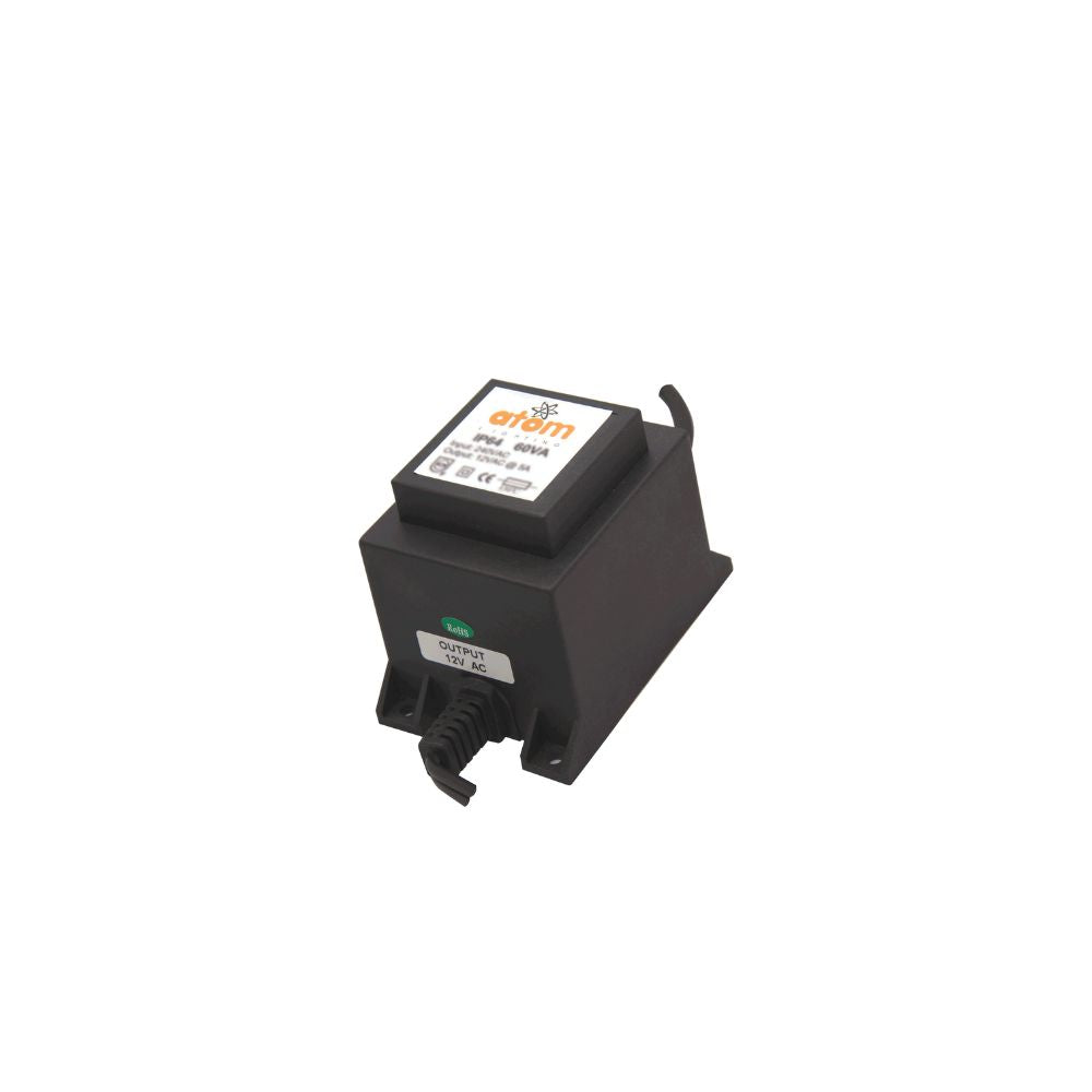 Atom AT-VA-WP Weatherproof Transformer - 12V AC, 60W/100W/105W/200W, Dimmable, IP67-Atom Lighting-Ozlighting.com.au